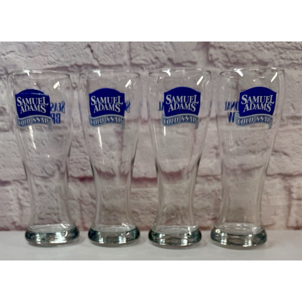 Sam Adams Seasonal Cold Snap Lot Of 4 Set 22 oz Glass Pint *BRAND NEW*